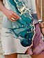 abordables All Sale-Femme Robe courte courte Robe Droite Bleu Violet Sans Manches Imprimer Dégradé de Couleur Licou Eté à la mode Casual Boom Vente Robe Standard S M L XL XXL 3XL