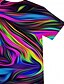 baratos Camisetas Para Meninos-Infantil Para Meninos Camisa Camiseta Manga Curta 3D impressão Estampa Colorida Geométrica Estampado Arco-íris Crianças Blusas Verão Básico Férias Moda de Rua