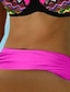 cheap Bikini-Fuchsia Plus Size Open Back Bikini for Women