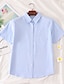 cheap Boys&#039; Tees &amp; Blouses-Boys 3D Solid Color Shirt Short Sleeve Summer Spring Active Daily Cotton Kids 2-12 Years Daily Regular Fit