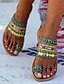 abordables Women&#039;s Slippers &amp; Flip-Flops-Sandalias Boho de Mujer Vintage Minimalistas Poliéster Playa Planas