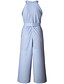 cheap Women&#039;s Jumpsuits-Women&#039;s Jumpsuit Solid Color Casual Crew Neck Wide Leg Daily Holiday Sleeveless Regular Fit Green Blue Black S M L Spring