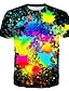 cheap Boys&#039; Tees &amp; Blouses-Kids Boys T shirt Short Sleeve 3D Print Graphic Black Children Tops Active Fashion Daily Spring Summer Daily Indoor Outdoor Regular Fit 3-12 Years / Sports
