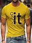 cheap Tank Tops-Men&#039;s Unisex T shirt Tee Shirt Letter Hot Stamping Round Neck Plus Size Daily Short Sleeve Print Tops Basic Casual Black / White Yellow / Black Black with White / Summer