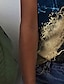 abordables Camiseta-Mujer Camiseta Azul Piscina Estampado Graphic Geométrico Casual Fin de semana Manga Corta Escote Redondo Básico Regular Abstracto Pintura S