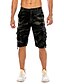 cheap Shorts-Men&#039;s Streetwear Shorts Tactical Cargo Cargo Shorts Knee Length Pants Micro-elastic Camouflage Solid Color Mid Waist Green Black Gray Army Green Khaki 29 30 31 32 34