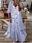 cheap Plus Size Dresses-Women&#039;s Plus Size Floral A Line Dress Print V Neck Half Sleeve Casual Spring Summer Daily Vacation Maxi long Dress Dress
