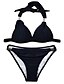 economico Bikini-Per donna Normale Costumi da bagno Bikini 2 pezzi Costume da bagno All&#039;americana 2 pezzi Scollatura posteriore Sexy Colore puro Spacco a V Festività Di tendenza Costumi da bagno