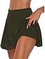abordables Super Sale-Mujer Falda de tenis falda de golf Pantalones cortos de yoga 2 en 1 Sin costura Protección Solar Ligero Yoga Aptitud física Entrenamiento de gimnasio Escasez Prendas de abajo Color sólido # 4 Gris