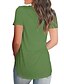 abordables Super Sale-Femme Chemisier T-shirt Basique Col en V Moderne Plein Tee-shirt Col en V Eté Standard Vert Bleu Blanche Noir Rouge