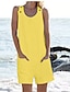 economico Jumpsuits &amp; Rompers-primavera estate bella tuta da donna estate tuta da donna in cotone lino con bottoni a strappo