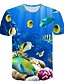 cheap Boys&#039; Tees &amp; Blouses-Children&#039;s Day Boys 3D Shark 3D Print Fish T shirt Tee Short Sleeve Summer Active Cute Streetwear Polyester Spandex Kids Toddler 2-12 Years