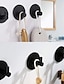 cheap Bath Accessories-Self-Adhesive Matte Black Wall Mounted Hooks, Stainless Steel Kitchen Bathrooms Robe Black Hooks, Towel Stands Sticky Wall Hook, Bath Towel Hooks 4 Packs