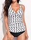 cheap Tankini-Women&#039;s Swimwear Tankini 2 Piece Normal Swimsuit Floral Leopard Open Back Printing White Black Blue Purple Yellow V Wire Vest Bathing Suits Vacation Fashion New / Modern / Padded Bras