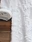 abordables T-shirts-Mujer Blusa Camisa Un Color Manga Larga Multi capa Encaje Botón Escote Redondo Escote en Pico Tops Corte Ancho Casual Top básico Blanco Morado Amarillo
