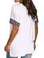 abordables Super Sale-Mujer Blusa Camiseta Escote en V Básico Clásico Color sólido Escote en Pico Primavera Regular Vino Tinto Blanco Negro