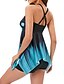 cheap Tankini-Women&#039;s Swimwear Tankini 2 Piece Plus Size Swimsuit Polka Dot Gradient Color Open Back Printing Blue Strap Camisole Bathing Suits Vacation Fashion New / Modern / Padded Bras