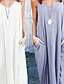 preiswerte Damenmode-Damen Rock &amp; Kleid Trägerkleid Tasche Grundlegend Modern Glatt Ärmellos V-Ausschnitt Sommer Regulär Weiß Hell Gray Orange