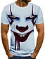 billige T-shirts og tanktops til mænd-Herre Skjorte T-shirt T-Shirts Grafisk Tribal 3D Rund hals Hvid+Rød Sort Hvid Gul Rød 3D-udskrivning Halloween I-byen-tøj Kortærmet Trykt mønster Tøj Gade Punk &amp; Gotisk