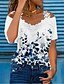 abordables T-shirts-Mujer Camiseta Floral Mariposa Ajedrez Blanco Amarillo Rosa Encaje Retazos Hombro frío Manga Corta Casual Festivos Fin de semana Básico Elegante Hombros Caídos Escote en Pico Ajuste regular Hombro