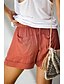 preiswerte Super Sale-Damen Kurze Hosen Kordelzug Tasche Täglich Glatt Sommer Regulär Grün Schwarz Rosa Orange Rote