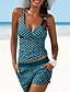 cheap Tankini-Women&#039;s Polka Dot Push Up Tankini Swimwear Set