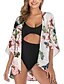 cheap Cover-Ups-Women&#039;s Swimwear Cover Up Beach Top Plus Size Swimsuit Floral Butterfly UV Protection Printing for Big Busts Leopard White Black Rosy Pink Beige V Wire Bathing Suits Stylish Vacation New / Sexy