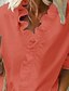 baratos Super Sale-blusa feminina camisa decote em v alface guarnição simples moderna decote em v regular primavera&amp;amp;  outono verde azul branco laranja