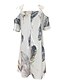 cheap Women&#039;s Clothing-Women&#039;s Shirt Dress Off Shoulder Simple Funny Urban style Summer Party Classic Funny Daily S M L XL XXL 3XL