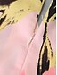 abordables Robes Décontracté-Femme Robe mi-longue Robe Trapèze Vert Gris Rose Claire Manches 3/4 Ruché Imprimer Floral Col Ras du Cou L&#039;autume Printemps Elégant Décontractée Classique 2022 S M L XL XXL 3XL / Ample