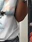 economico Top più venduti-Per donna Floreale Piante Informale Giornaliero Floreale 3D Manica corta maglietta A V Lavoro Essenziale Informale Top Bianco S / Stampa 3D