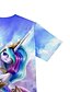 abordables T-shirts et chemisiers pour filles-Fille 3D Animal T-shirt Tee-shirts Manche Courte 3D effet Eté Actif Polyester Enfants 4-12 ans Usage quotidien Standard