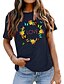 cheap T-Shirts-Women&#039;s Graphic Patterned Butterfly Letter Daily Going out Weekend Butterfly Short Sleeve T shirt Tee Round Neck Print Basic Essential Tops 100% Cotton Green White Black S