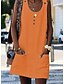 cheap Boho Dresses-Women&#039;s Short Mini Dress Shift Dress Blue White Fuchsia Orange Yellow Light Blue Sleeveless Pocket Button Solid Color Round Neck Spring Summer Hot Casual 2022 S M L XL XXL 3XL 4XL 5XL