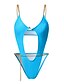 cheap One-Pieces-Women&#039;s Swimwear One Piece Monokini Bathing Suits trikini Normal Swimsuit Backless Solid Color Green White Black Blue Bathing Suits Sexy Party Active / New / Padded Bras