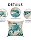 cheap Throw Pillows,Inserts &amp; Covers-Pillow Cover 1PC Faux Linen Soft Square Throw Pillow Cover Cushion Case Pillowcase for Sofa Bedroom  Superior Quality Mashine Washable Pack of 1 Outdoor Cushion for Sofa Couch Bed Chair Dark Blue
