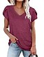 cheap Women&#039;s T-shirts-Women&#039;s Color Block Cross Plain Summer Regular