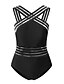 cheap One-Pieces-Women&#039;s Slimming Striped Monokini with Tummy Control