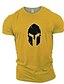 cheap Tank Tops-Men&#039;s Tee T shirt Graphic Hot Stamping Round Neck Plus Size Gym Short Sleeve Tops Cotton Casual Vintage Classic Navy Black on white Black on yellow