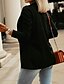 economico Women&#039;s Coats &amp; Jackets-Per donna Giacca Alla moda Informale Casual Giornaliero Cappotto Standard Cotone Nero Bianco sporco Autunno Primavera Colletto Standard S M L XL / Tinta unica
