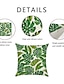 billige Putetrekk-1 sett med 5 stk grønt blad botanisk serie kaste putetrekk moderne dekorative putetrekk putetrekk til rom soverom rom sofa stol bil utendørs pute til sofa sofa seng stol grønn