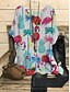 billige Best Selling Plus Size-Dame Bluse Blomstret Dyr Avslappet Ferie Helg Blomster Tema Kortermet Bluse Henly-skjorte Skjorte Rund hals Trykt mønster Fritid Strandstil Grønn Svart Lilla S / 3D-utskrift