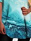 abordables All Sale-Mujer Mini vestido corto Vestido estilo camiseta Azul Piscina Media Manga Estampado Estampado Escote Redondo Primavera Verano Casual 2022 S M L XL XXL 3XL