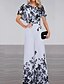 cheap Jumpsuits &amp; Rompers-Women&#039;s Jumpsuit Print Overlay Print Elegant Crew Neck Wide Leg Party Vacation Short Sleeve Regular Fit White S M L Fall