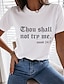 cheap T-Shirts-Women&#039;s T shirt Tee Funny Tee Shirt Black White Yellow Print Text Casual Weekend Short Sleeve Round Neck Basic Cotton Regular Funny Painting S