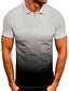billige Skjorter til herrer-Herre T-skjorte Fargeblokk Henley Medium Vår sommer Grønn Hvit Svart Blå Grå