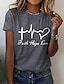 cheap Women&#039;s T-shirts-Women&#039;s Casual Cotton Tee with Heart Print