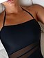 cheap One-Pieces-Women&#039;s Black Monokini Tummy Control Swimwear