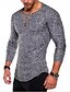 abordables Men&#039;s-t-shirt pour homme bande de fosse couleur unie arc ourlet bas chemise col rond t-shirt pour homme
