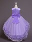 cheap Girls&#039; Dresses-Kids Little Dress Girls&#039; Floral Party Performance Sequins Green White Purple Asymmetrical Satin Sleeveless Princess Cute Dresses 3-10 Years